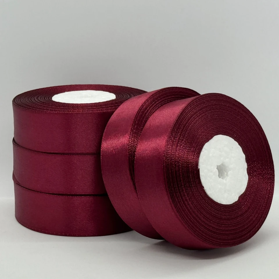 Атласна стрічка 2.5 см (33 м.), 165 сангрія