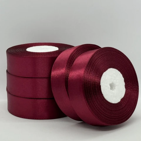 Атласна стрічка 2.5 см (33 м.), 165 сангрія