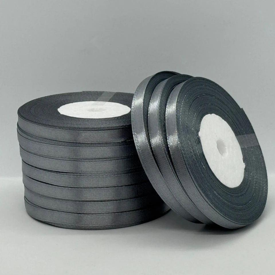 Атласна стрічка 0.6 см (33 м.), 180 темний сірий