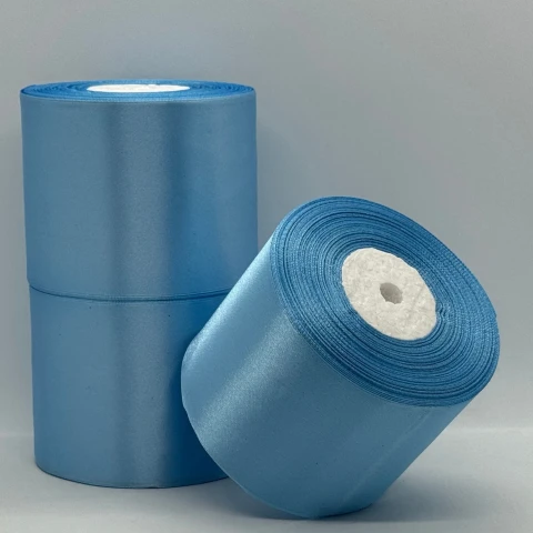 Атласна стрічка 7.5 см (33 м.), 187 блакитний