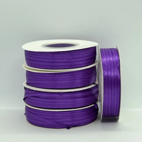 Атласна стрічка 0.3 см (91 м.), 35 баклажан