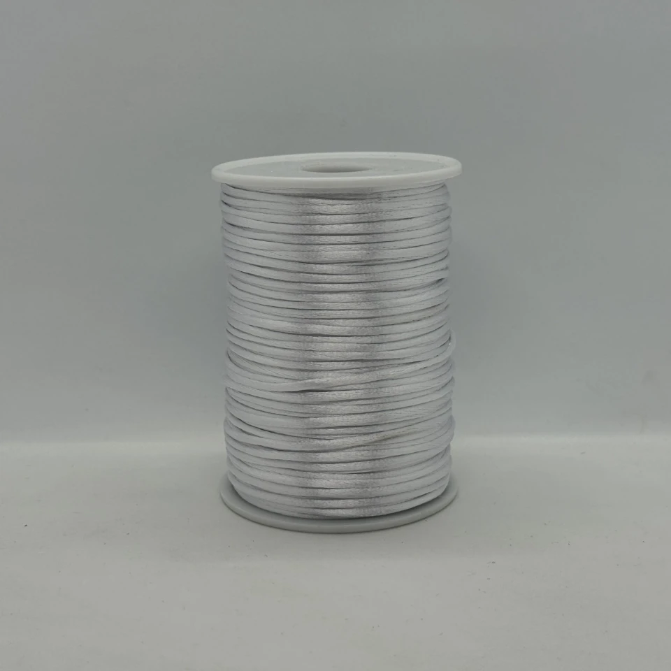 Шнур атласний корсетний 2.3 мм (100 ярдів/91,44 м.), 12 білий