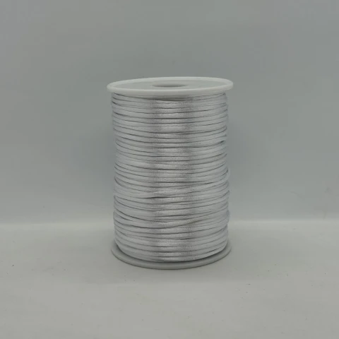 Шнур атласний корсетний 2.3 мм (100 ярдів/91,44 м.), 12 білий