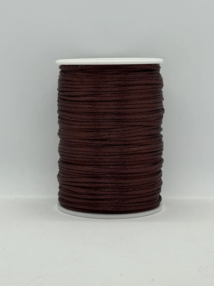 Шнур атласний корсетний 2.3 мм (100 ярдів/91,44 м.), 7 темний коричневий