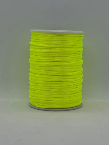 Шнур атласний корсетний 2.3 мм (100 ярдів/91,44 м.), 53 зелений неон
