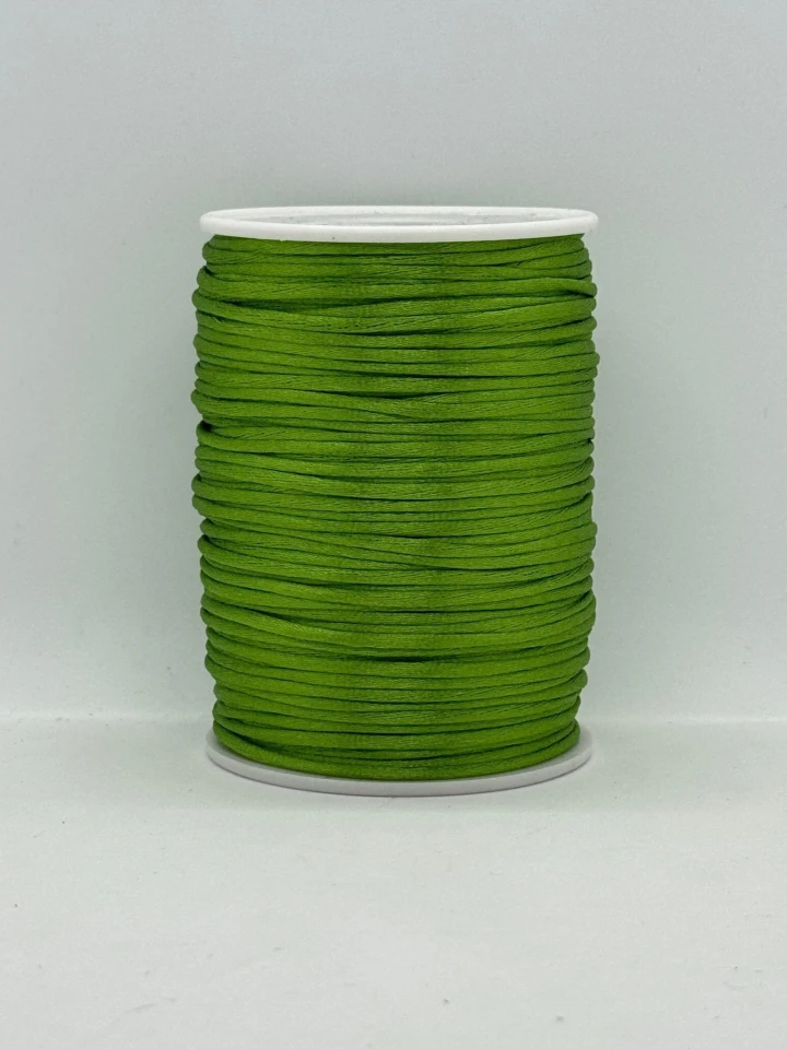 Шнур атласний корсетний 2.3 мм (100 ярдів/91,44 м.), 93 салатовий