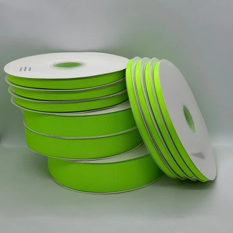 Стрічка репс 3,8 см (100 ярдів/91 м.), 1057 неон зелений