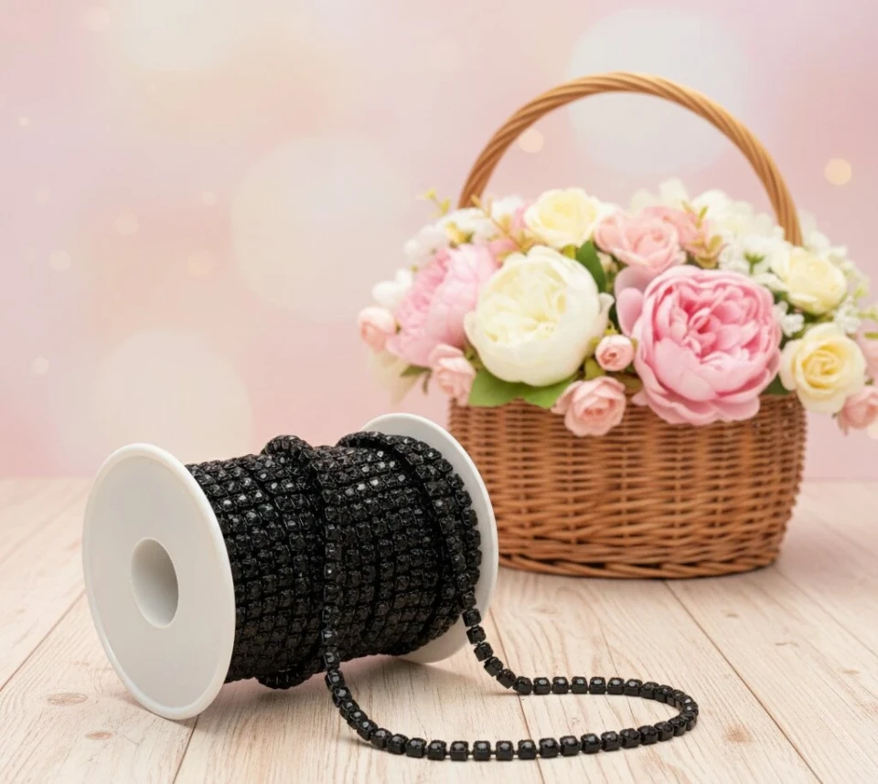 Цепі камні ss 12 3 мм (10 ярдів), чорний