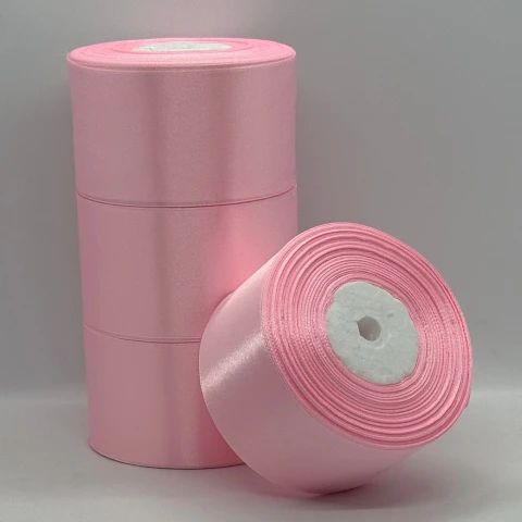 Атласна стрічка 5 см (33 м.), 04 ніжно-рожевий