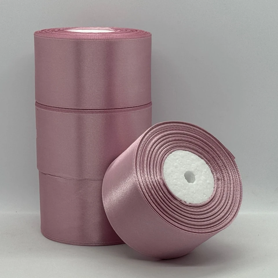 Атласна стрічка 5 см (33 м.), 169 рожеве золото