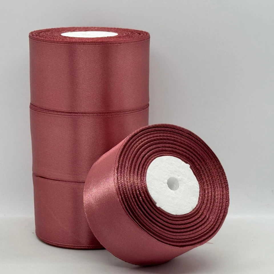 Атласна стрічка 5 см (33 м.), 102 винно-червоний