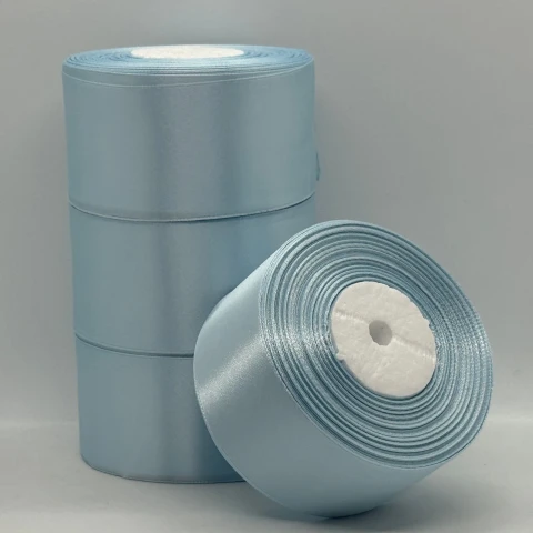 Атласна стрічка 5 см (33 м.), 145 світлий небесний