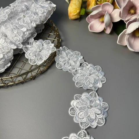 Поліестерове мереживне диво(1м.), білий