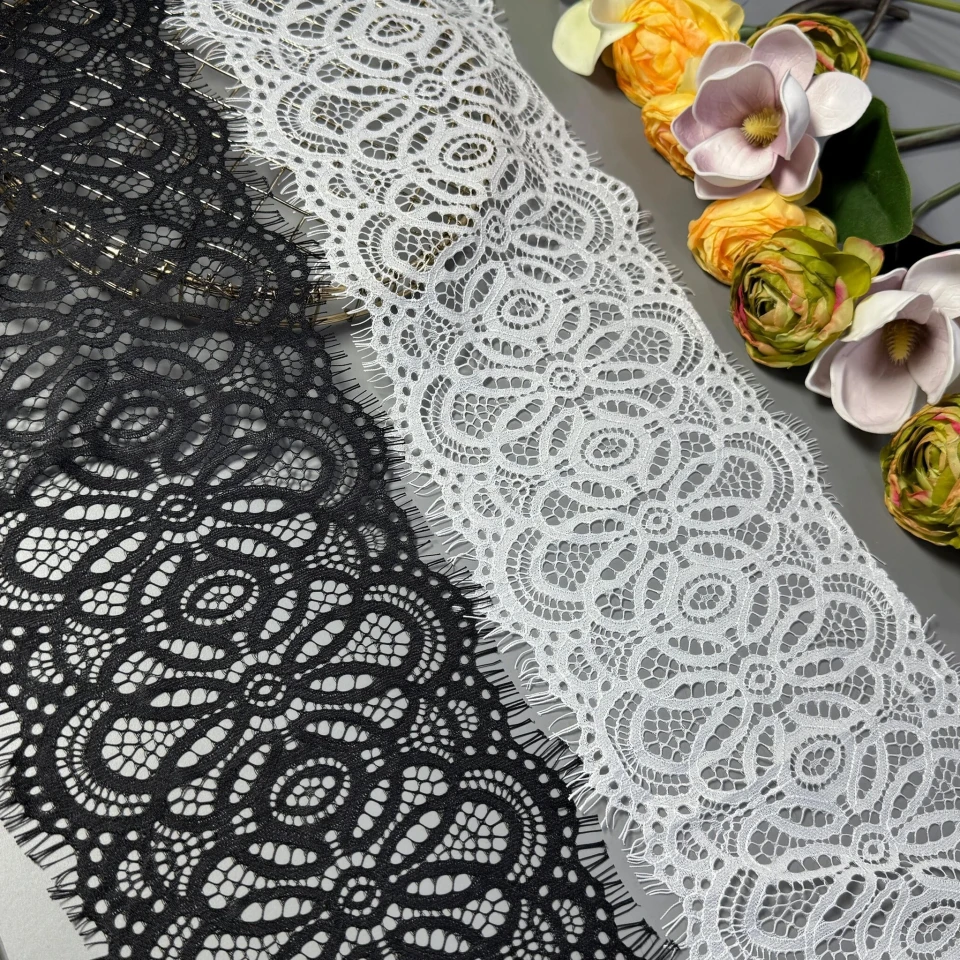 Мереживо французьке «Французька меланхолія» 20 см. (купон 3 м.), теплий білий