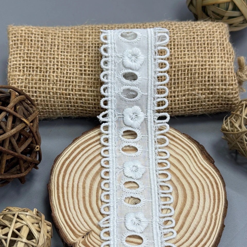 Мереживо прошва "Молочна хмаринка" 4,5 см (1 м.), білий