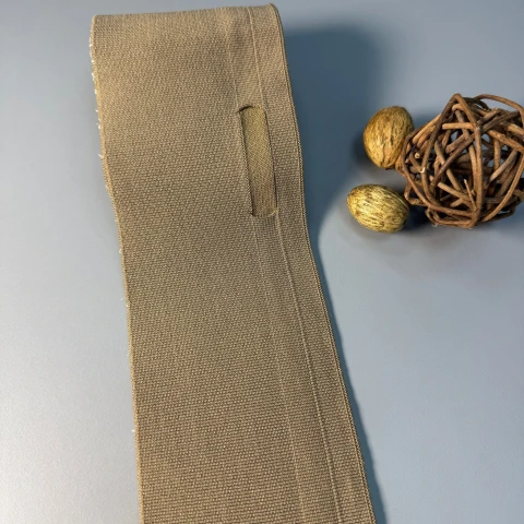 Трикотажний пояс довяз однотонний (8.5см*90 см), темний бежевий