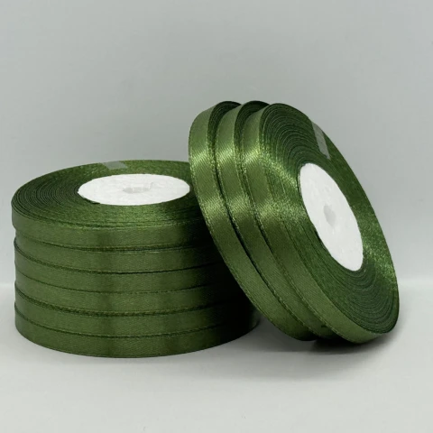 Атласна стрічка 0.6 см (33 м.), 112 горчичний