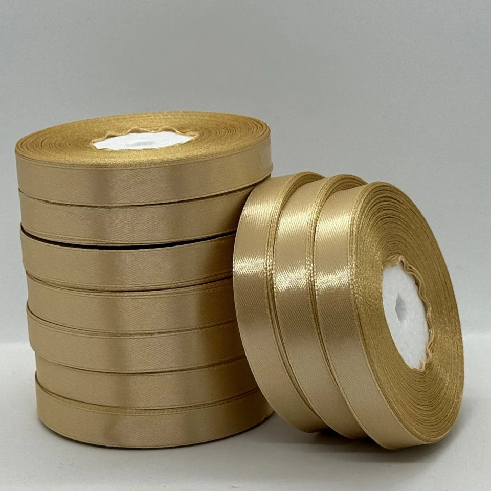 Атласна стрічка 1.2 см (33 м.), 156 пісок