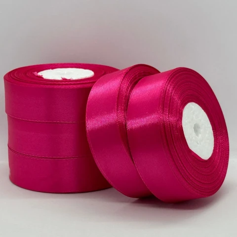 Атласна стрічка 2.5 см (33 м.), 28 малиновий