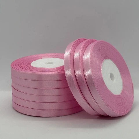 Атласна стрічка 0.6 см (33 м.), 93 світло рожевий