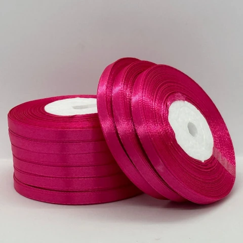 Атласна стрічка 0.6 см (33 м.), 28 малиновий