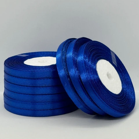 Атласна стрічка 0.6 см (33 м.), 122 електрик