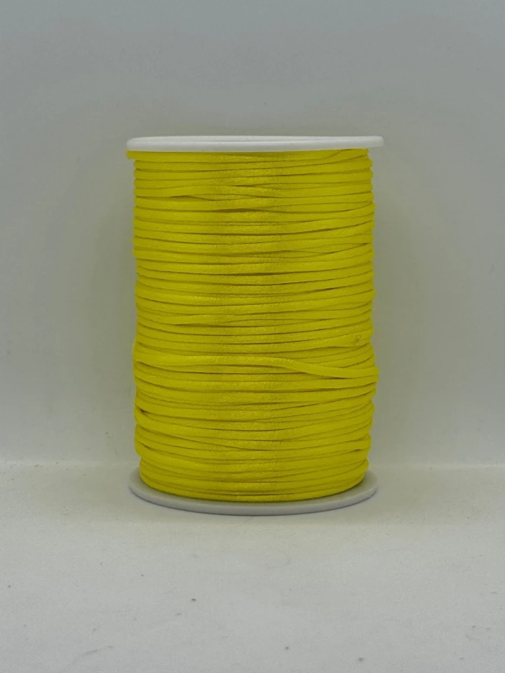 Шнур атласний корсетний 2.3 мм (100 ярдів/91,44 м.), 55 світлий жовтий