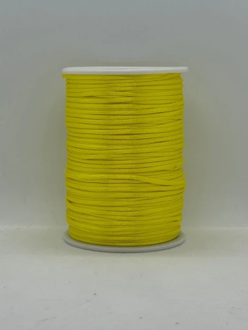Шнур атласний корсетний 2.3 мм (100 ярдів/91,44 м.), 55 світлий жовтий