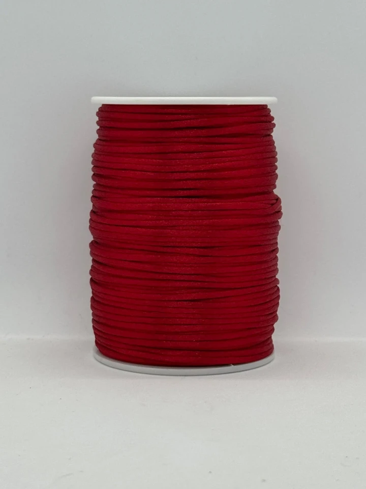 Шнур атласний корсетний 2.3 мм (100 ярдів/91,44 м.), 96 бордовий