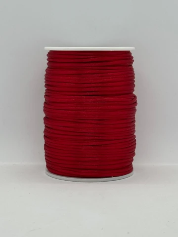 Шнур атласний корсетний 2.3 мм (100 ярдів/91,44 м.), 96 бордовий
