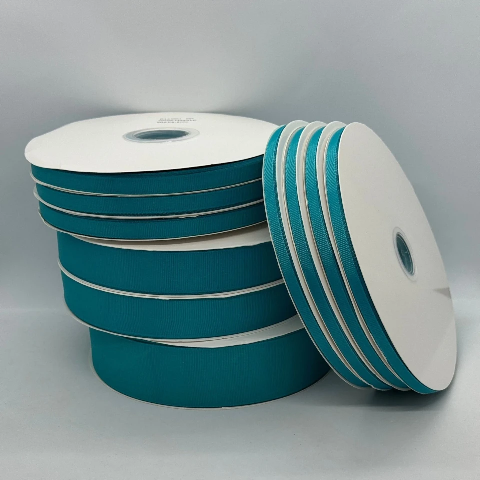 Стрічка репс 1 см (100 ярд/ 91 м.), 1220 бірюза зелена