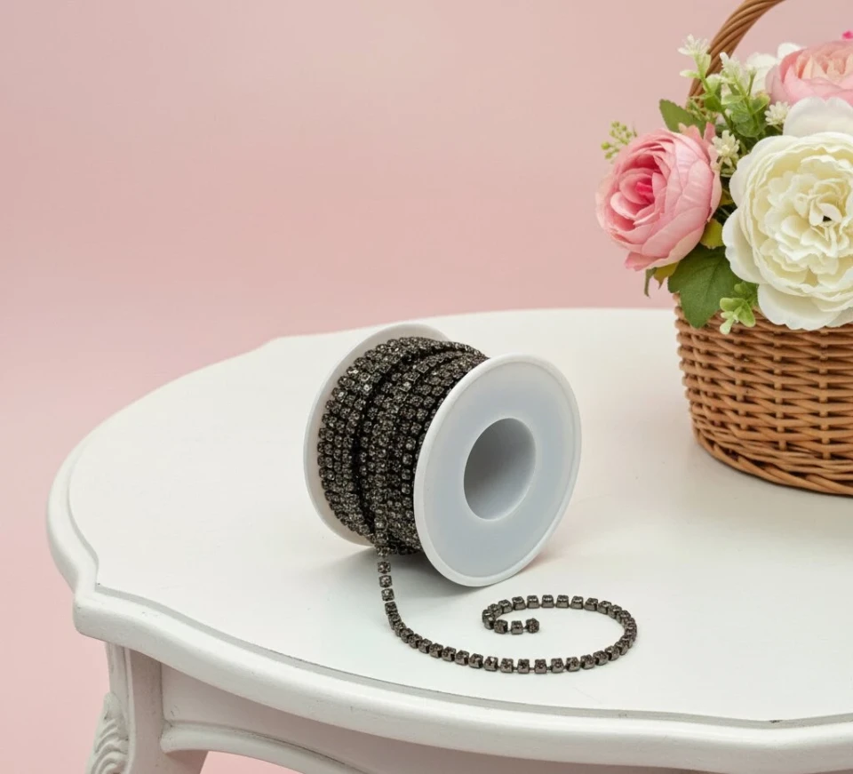 Цепі камні ss 12 3 мм (10 ярдів), сірий гематит