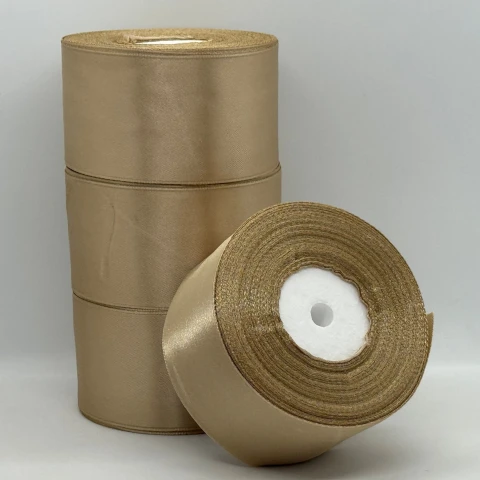 Атласна стрічка 5 см (33 м.), 60 капучіно