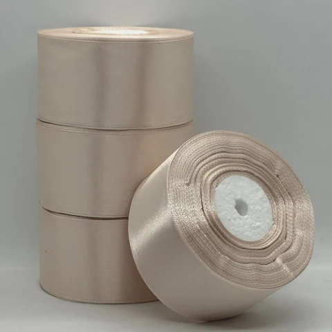 Атласна стрічка 5 см (33 м.), 172 м'який бежевий