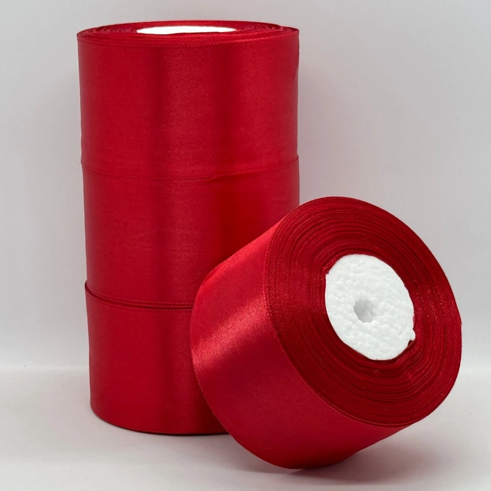 Атласна стрічка 5 см (33 м.), 133 кардинальский