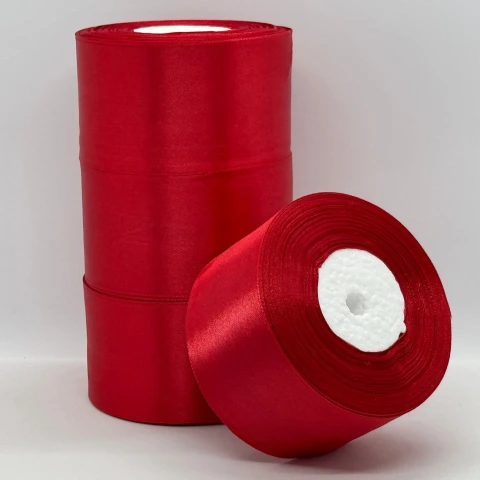 Атласна стрічка 5 см (33 м.), 133 кардинальский