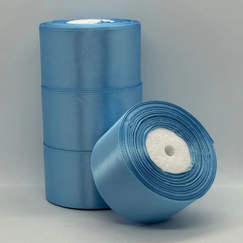 Атласна стрічка 5 см (33 м.), 187 блакитний