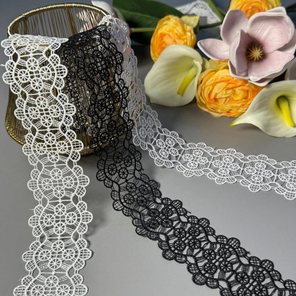 Мереживо поліестер ВВ"Біле мерехтіння" 5 см.(1 м.), білий