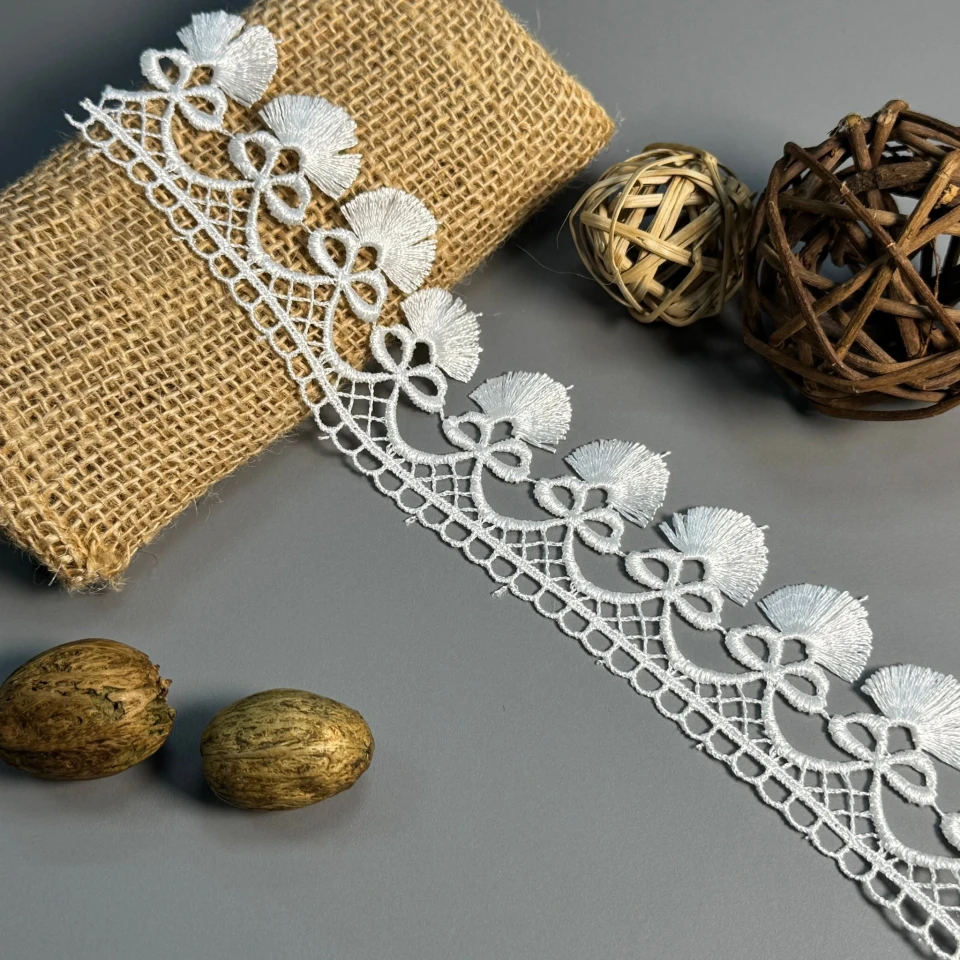 Мереживо поліестер "Шепіт ранку" 4.7 см (1 м.), молочний