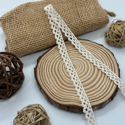 Мереживо макраме "Небесна ніжність"1,5 см(1 м.), бежевий